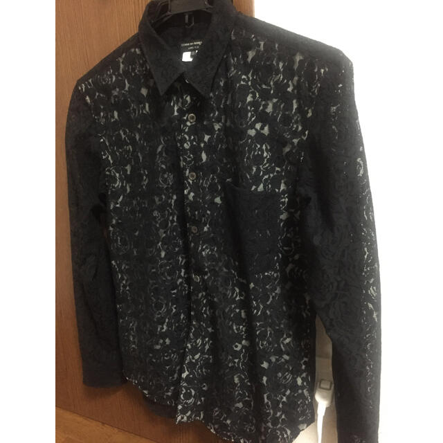 メンズcomme des garçons homme plus フラワーレースシャツ