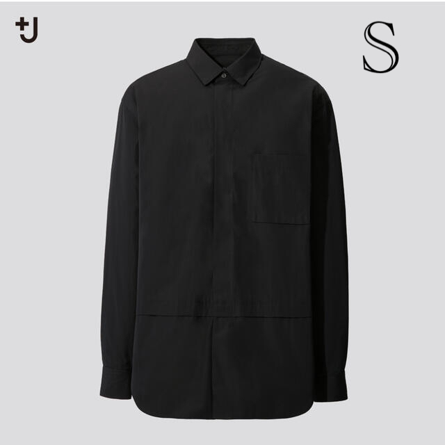 UNIQLO+J スーピマコットンオーバーサイズシャツ　BLACK  S