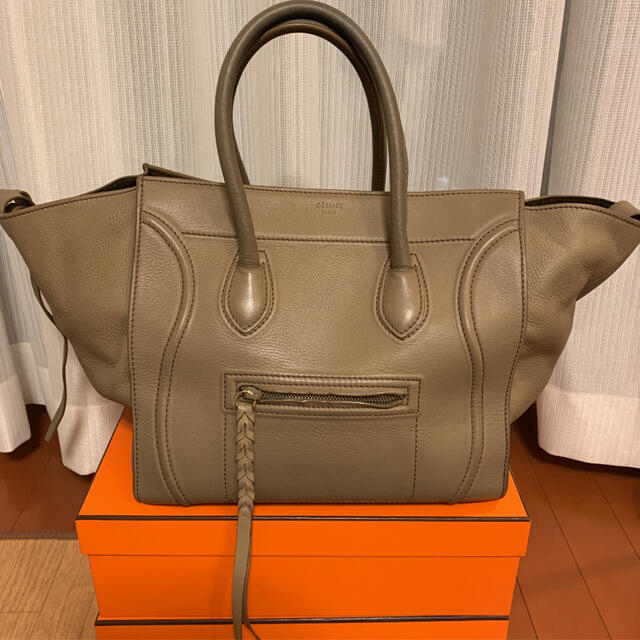 ハンドバッグCELINE セリーヌ ラゲージファントム ベージュ - www