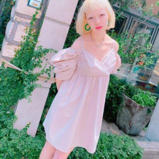 リルリリー(lilLilly)のpuff sleeve cami dress / girlssociety(ミニワンピース)