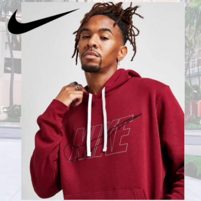 【英国レア商品】Nike swoosh red overhead hoodie