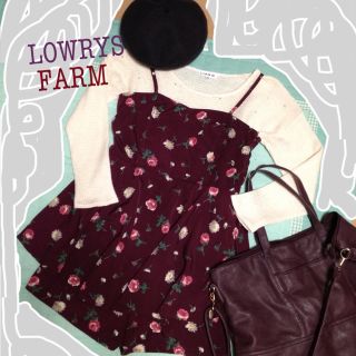 ローリーズファーム(LOWRYS FARM)のローリーズの花柄ワンピ(ミニワンピース)