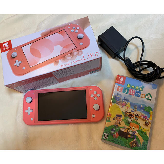 Nintendo Switch LITE コーラル　あつまれどうぶつの森