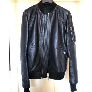 Rick Owens - RICK OWENS レザーボンバージャケットの通販 by ダビンチ
