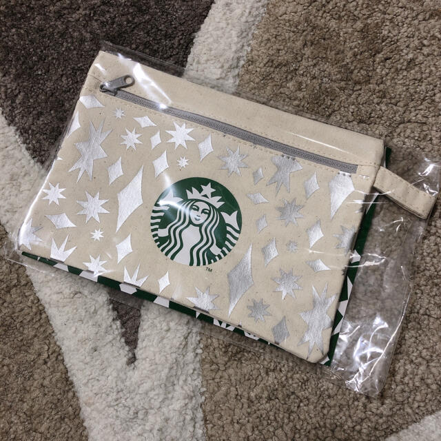 Starbucks Coffee(スターバックスコーヒー)のスターバックス オリジナル キャンバス ポーチ♡ レディースのファッション小物(ポーチ)の商品写真