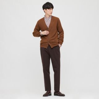 ユニクロ(UNIQLO)の新品未使用 ユニクロ MEN'S プレミアムラムVネックカーディガン(カーディガン)