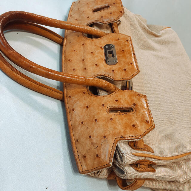 オーストリッチ　バッグ レディースのバッグ(ハンドバッグ)の商品写真