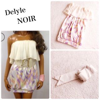 デイライルノアール(Delyle NOIR)のDelyle NOIR プッチ柄ワンピース＋ベルト(ミニワンピース)