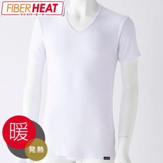 シマムラ(しまむら)の【しまむら × FIBER HEAT】半袖V首シャツ(その他)