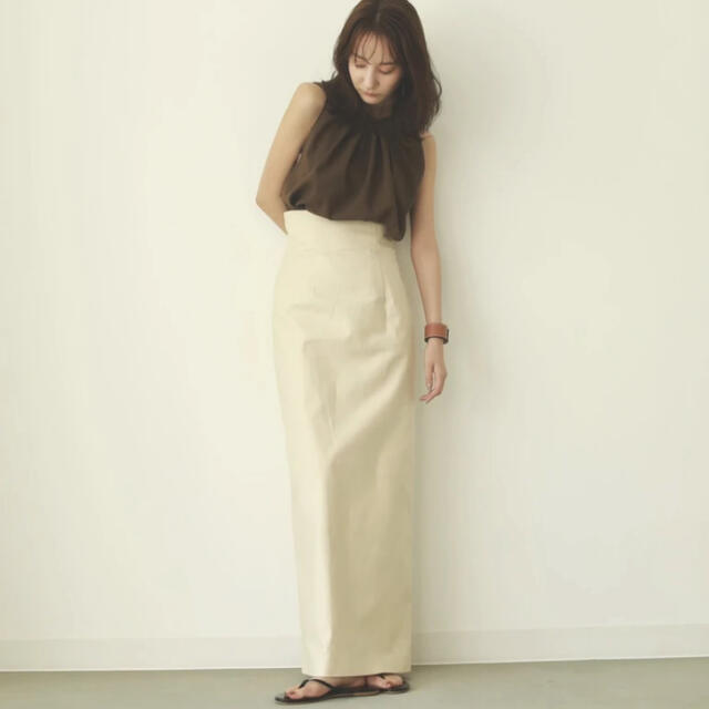 【louren】highwaist pencil skirt  -ivory-