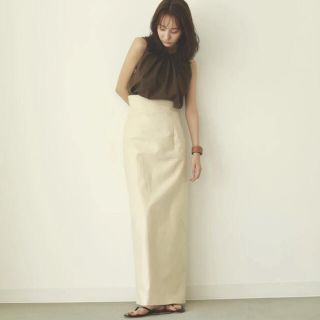 【louren】highwaist pencil skirt  -ivory-(ロングスカート)