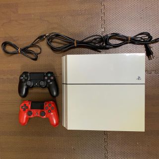 プレイステーション4(PlayStation4)のプレイステーション4本体  ホワイト 500GB コントローラー2個セット(家庭用ゲーム機本体)