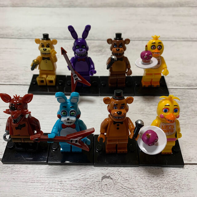fnaf ブロックフィギュア ②8体セット レゴ互換 フレディ ボニー fnaf ブロックフィギュア ②8体セット レゴ互換 フレディ ボニー