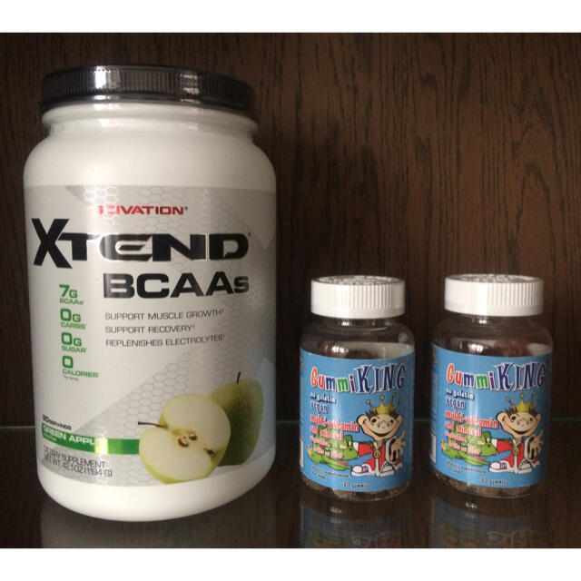 エクステンド BCAA グリーンアップル味 90杯分 ＋ おまけ 食品/飲料/酒の健康食品(アミノ酸)の商品写真