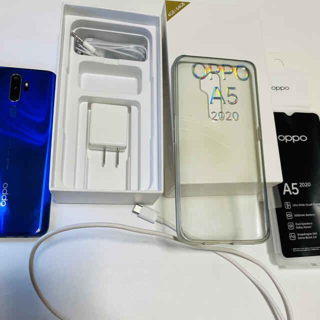 OPPO A5 2020 オッポ ブルー 64g - スマートフォン本体