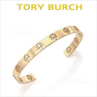 トリーバーチ(Tory Burch)の新品未使用◇トリーバーチ◇調整可能！おしゃれなワンポイントバングル◇保存袋付き！(ブレスレット/バングル)