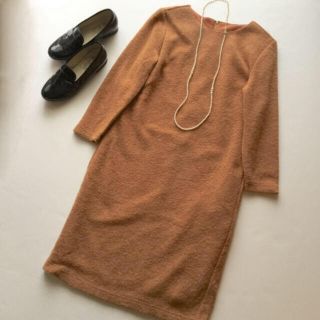 ユナイテッドアローズ(UNITED ARROWS)のほぼ新品♡ユナイテッドアローズ リングウールコクーンワンピース(ひざ丈ワンピース)