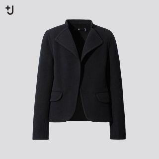 ユニクロ(UNIQLO)のUNIQLO ＋Ｊ　ジルサンダー　ダブルフェイススタンドカラージャケット (ノーカラージャケット)