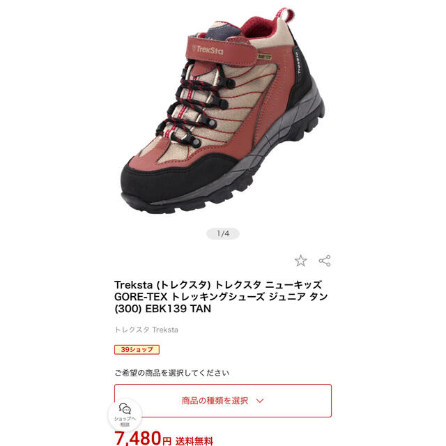 Treksta(トレクスタ)の半額以下 Treksta トレクスタ GORE-TEX 21センチ キッズ/ベビー/マタニティのキッズ靴/シューズ(15cm~)(アウトドアシューズ)の商品写真