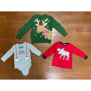 【りんご様専用】キッズ　クリスマス　お洋服セット(ロンパース)