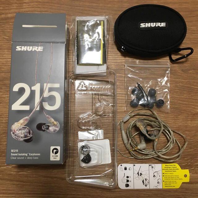 SHURE SE215 クリア イヤホン