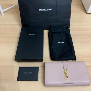 サンローラン(Saint Laurent)のサンローラン　長財布　ピンクベージュ(財布)