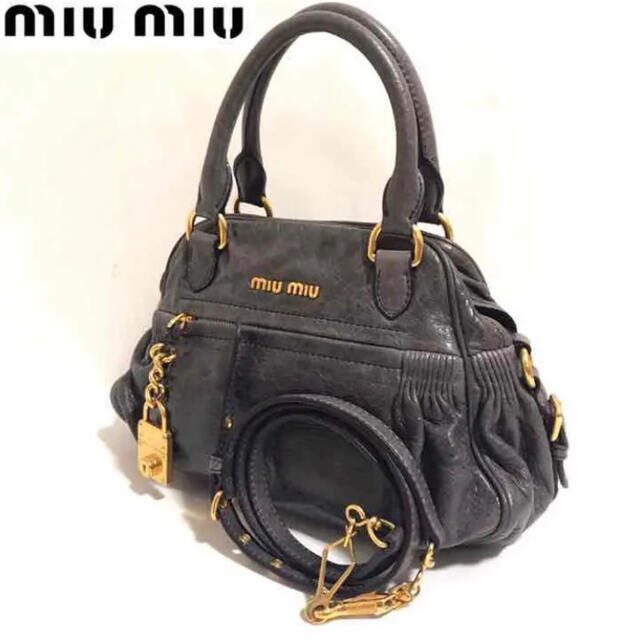 【正規品】miumiu✨2way/ショルダーバッグ/ハンドバッグ/ミュウミュウ