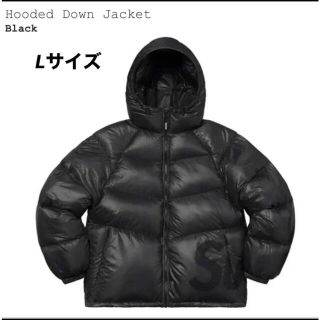 シュプリーム(Supreme)のsupreme hooded down jacket ブラック L(ダウンジャケット)