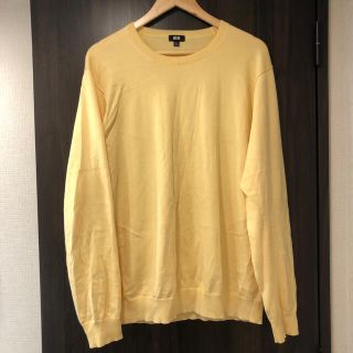 ユニクロ(UNIQLO)のUNIQLO セーター　綿100%イエローカラーXLサイズ(ニット/セーター)