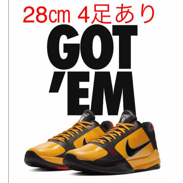 4足 NIKE KOBE 5 PROTRO BRUCE LEE 28センチ