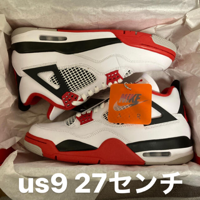 スニーカーJordan 4 Fire Red