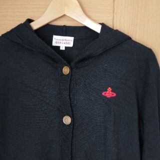 ヴィヴィアンウエストウッド(Vivienne Westwood)のヴィヴィアンウエストウッド　フード付きウールカーディガン☆(カーディガン)