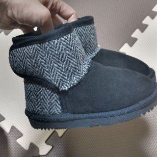 ハリスツイード(Harris Tweed)のハリスツイード☆キッズブーツ☆黒(ブーツ)