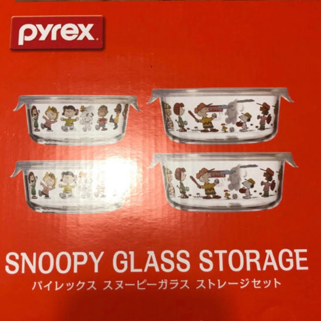 Pyrex(パイレックス)のパイレックス　コラボ　スヌーピー　ガラス容器　耐熱 インテリア/住まい/日用品のキッチン/食器(その他)の商品写真