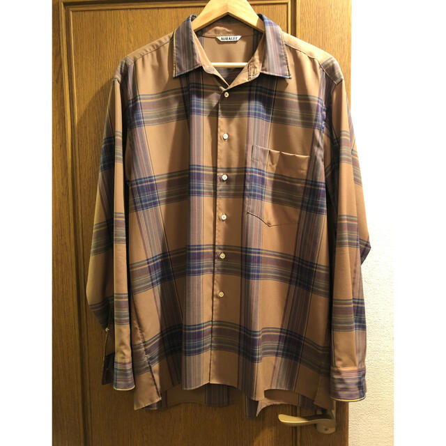 AURALEE SUPER LIGHT WOOL CHECK SHIRTS 4