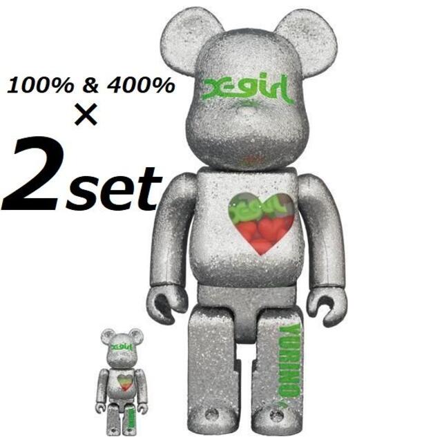 2セット BE@RBRICK X-girl YURINO 100% 400%