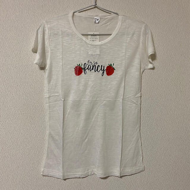 ストロベリープリントTシャツ レディースのトップス(Tシャツ(半袖/袖なし))の商品写真