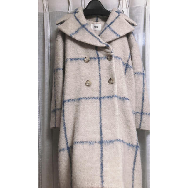 fur fur - ファーファー FURFUR チェック コートの通販 by AMO's shop