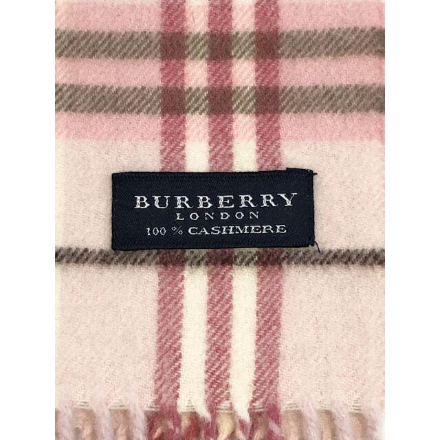 BURBERRY(バーバリー)のBURBERRY  バーバリー カシミヤ 100% マフラー　大人気希少ピンク⑴ レディースのファッション小物(マフラー/ショール)の商品写真