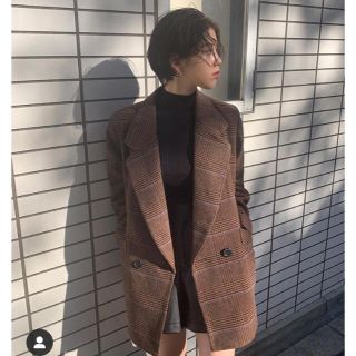 マウジー(moussy)の新作をお安く♡moussy CHECK MIDDLE ジャケット♡茶(テーラードジャケット)