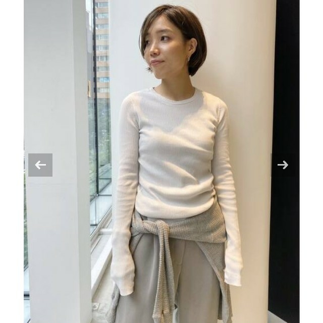 L'Appartement DEUXIEME CLASSE(アパルトモンドゥーズィエムクラス)のL'Appartement RIB L/S TOP レディースのトップス(カットソー(長袖/七分))の商品写真