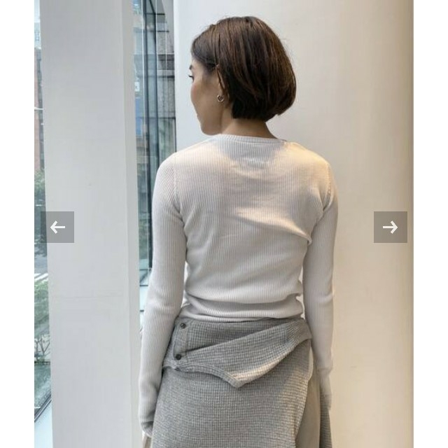 L'Appartement DEUXIEME CLASSE(アパルトモンドゥーズィエムクラス)のL'Appartement RIB L/S TOP レディースのトップス(カットソー(長袖/七分))の商品写真