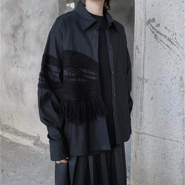 【期間限定値引き】fringe oversize shirt 　#No.16