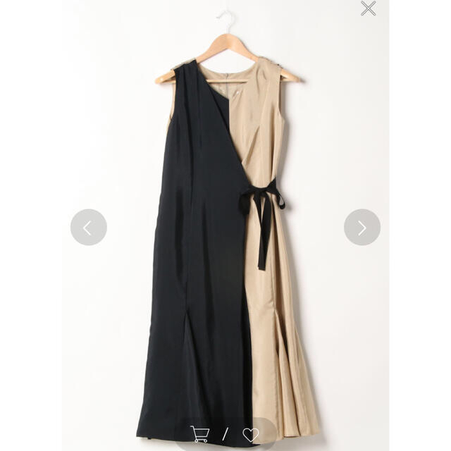 LANVIN en Blueランバンオンブルー バイカラーウエストリボンワンピ