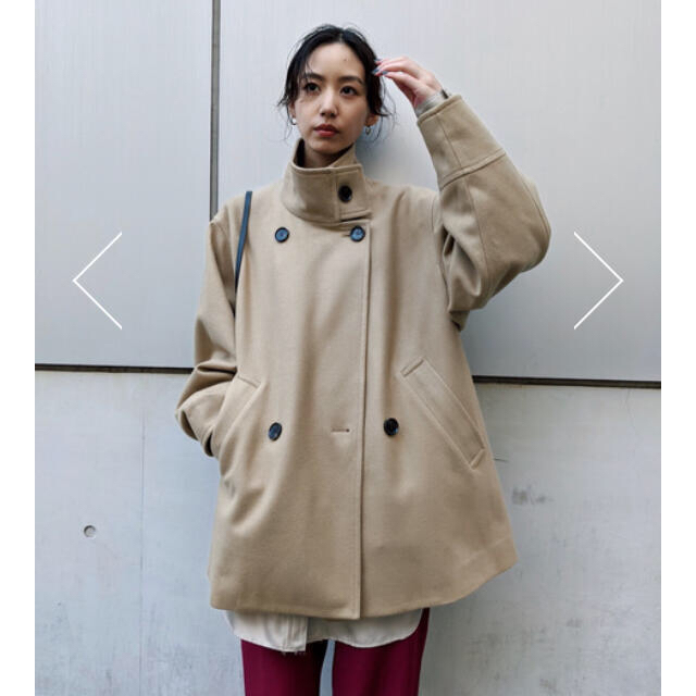 moussy オーバーサイズ ロングコート ベージュ 2 L～LL フリーサイズ