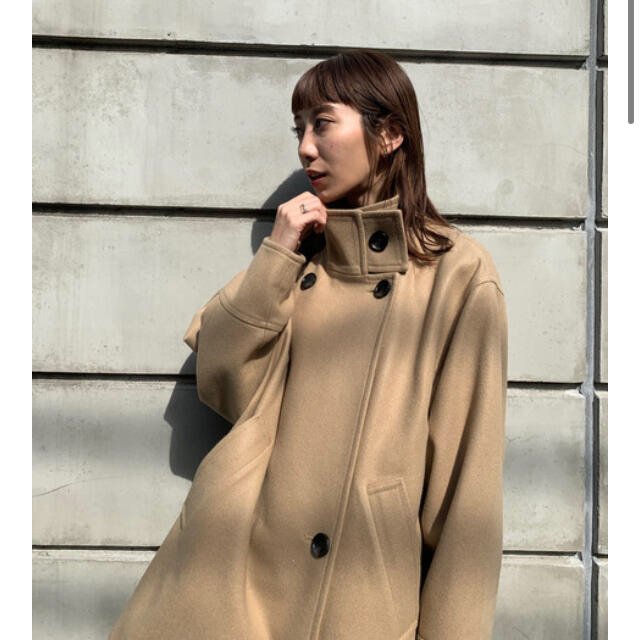 moussy オーバーサイズ ロングコート ベージュ 2 L～LL フリーサイズ