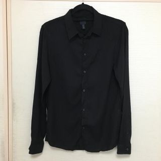 エイチアンドエム(H&M)の美品 H&M メンズ ★ 黒色 長袖シャツ(シャツ)