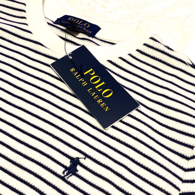 POLO RALPH LAUREN(ポロラルフローレン)の＊ラズベリー様 専用＊6/120 新品 ストライプ ワッフル ロングスリーブ T キッズ/ベビー/マタニティのキッズ服男の子用(90cm~)(Tシャツ/カットソー)の商品写真