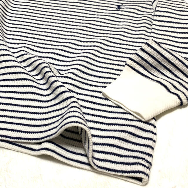 POLO RALPH LAUREN(ポロラルフローレン)の＊ラズベリー様 専用＊6/120 新品 ストライプ ワッフル ロングスリーブ T キッズ/ベビー/マタニティのキッズ服男の子用(90cm~)(Tシャツ/カットソー)の商品写真