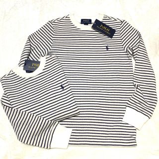 ポロラルフローレン(POLO RALPH LAUREN)の＊ラズベリー様 専用＊6/120 新品 ストライプ ワッフル ロングスリーブ T(Tシャツ/カットソー)